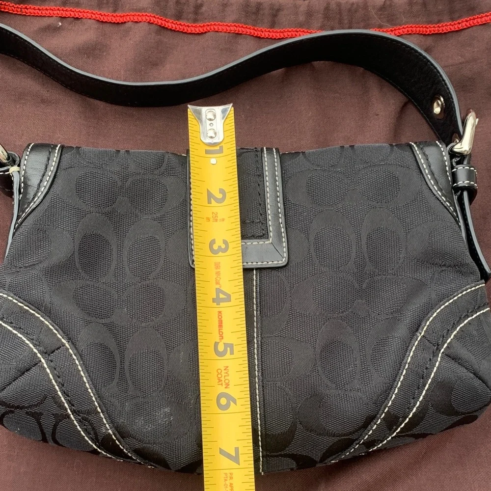 Coach Black Shoulder Bag with Silver Accents - Picture 7 of 9